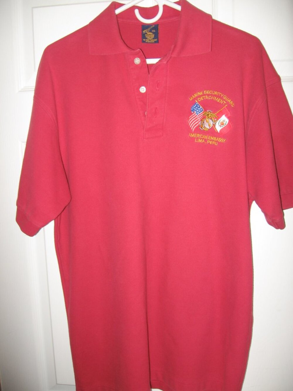 Marine Security Detachment American Embassy Lima Peru Polo Shirt 2XL